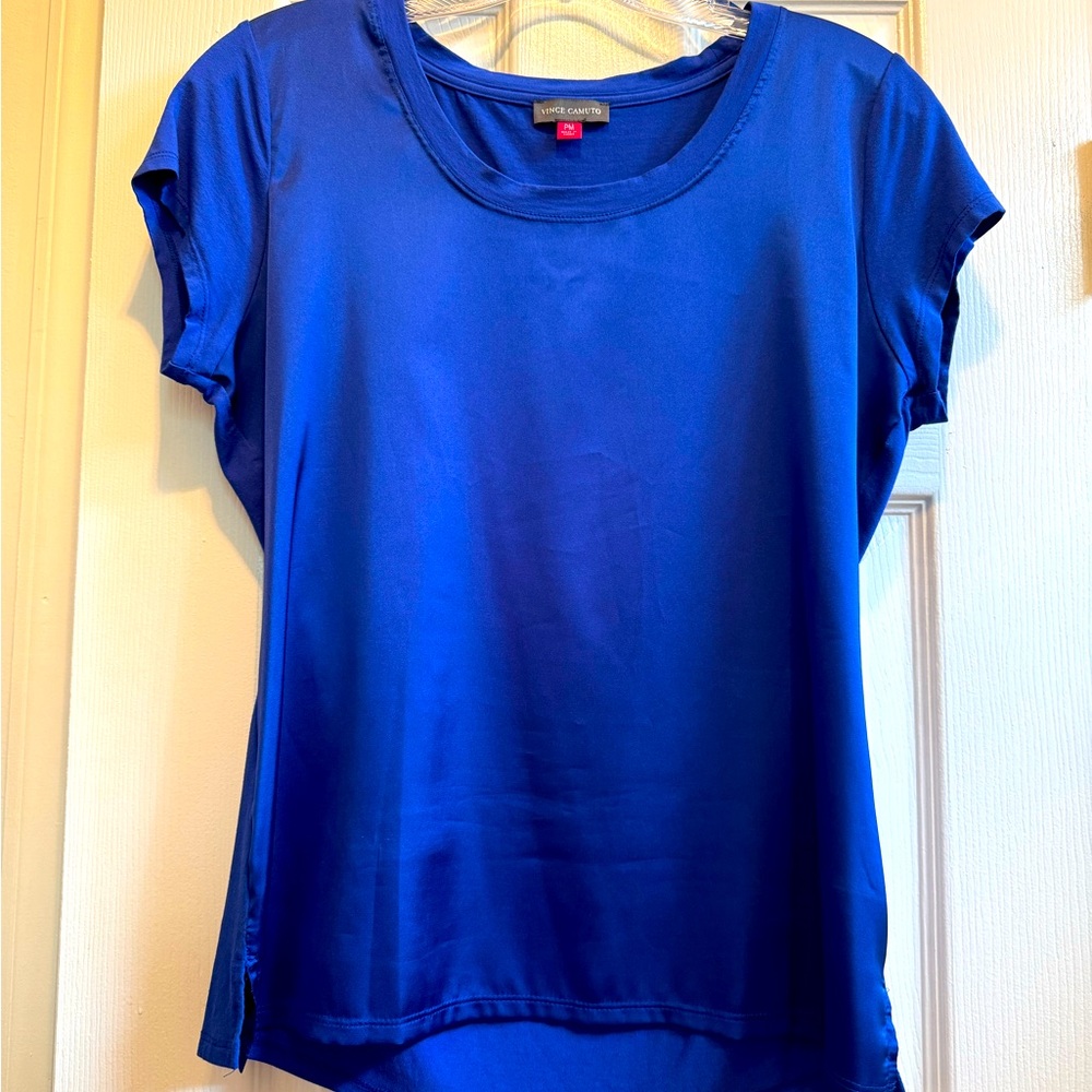 Vince Camuto Blue Silky Top